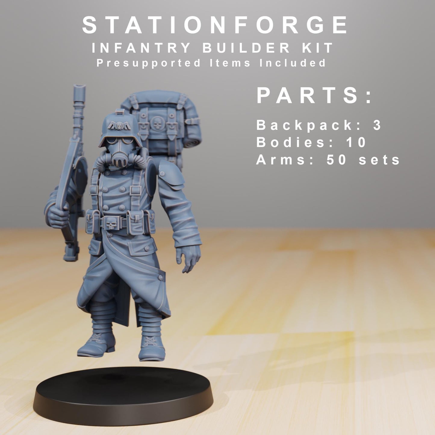 Station Forge GrimGuard Infantry Builder Kit 3d printed proxie Wargames