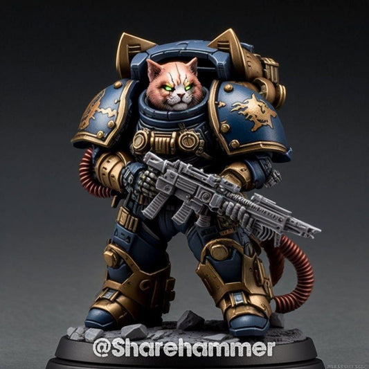 Space Marine Pussy Cat  Proxy minitures Tabletop RPG Wargaming
