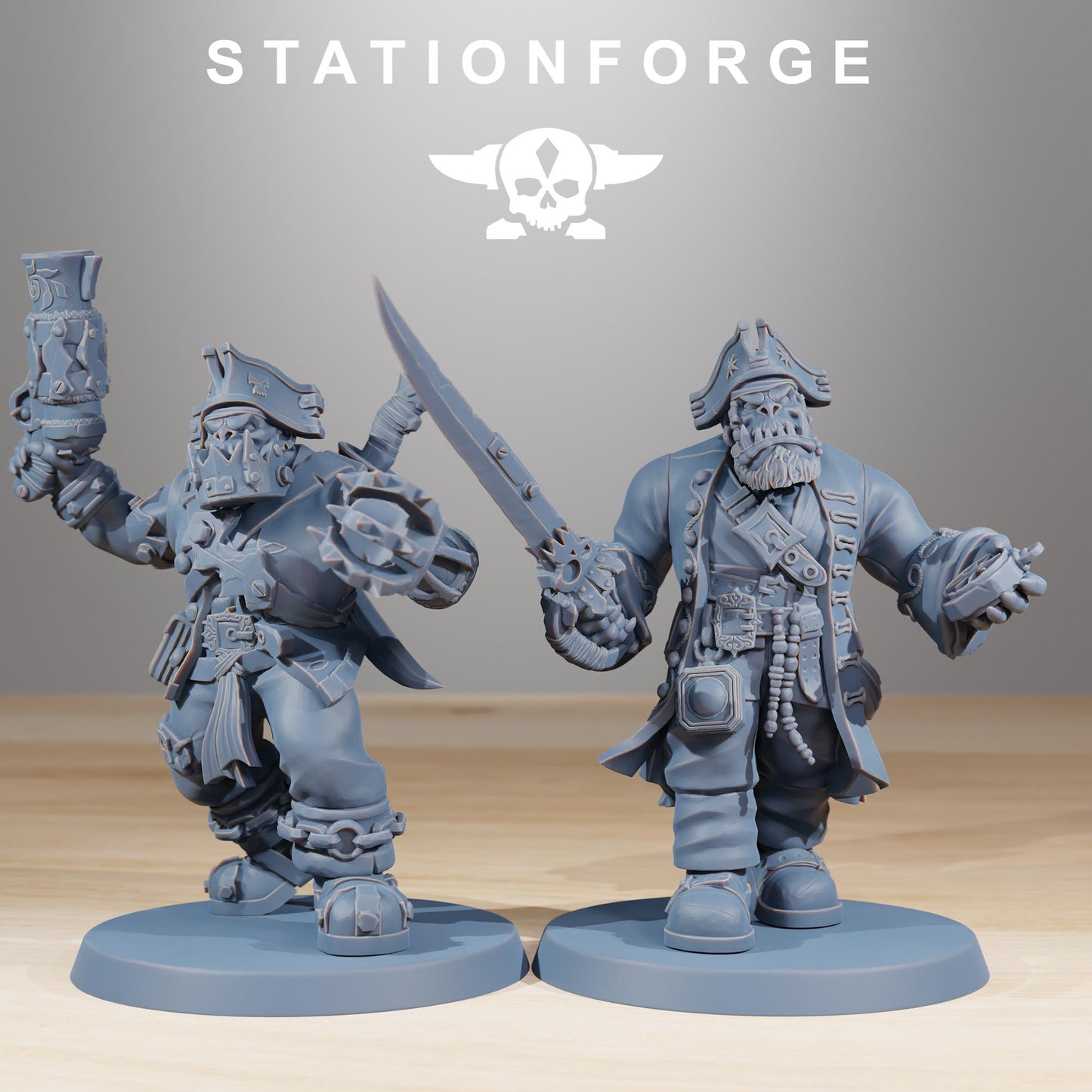 Station Forge Orkaz Pirates 3d printed proxie Wargames minitures rpg
