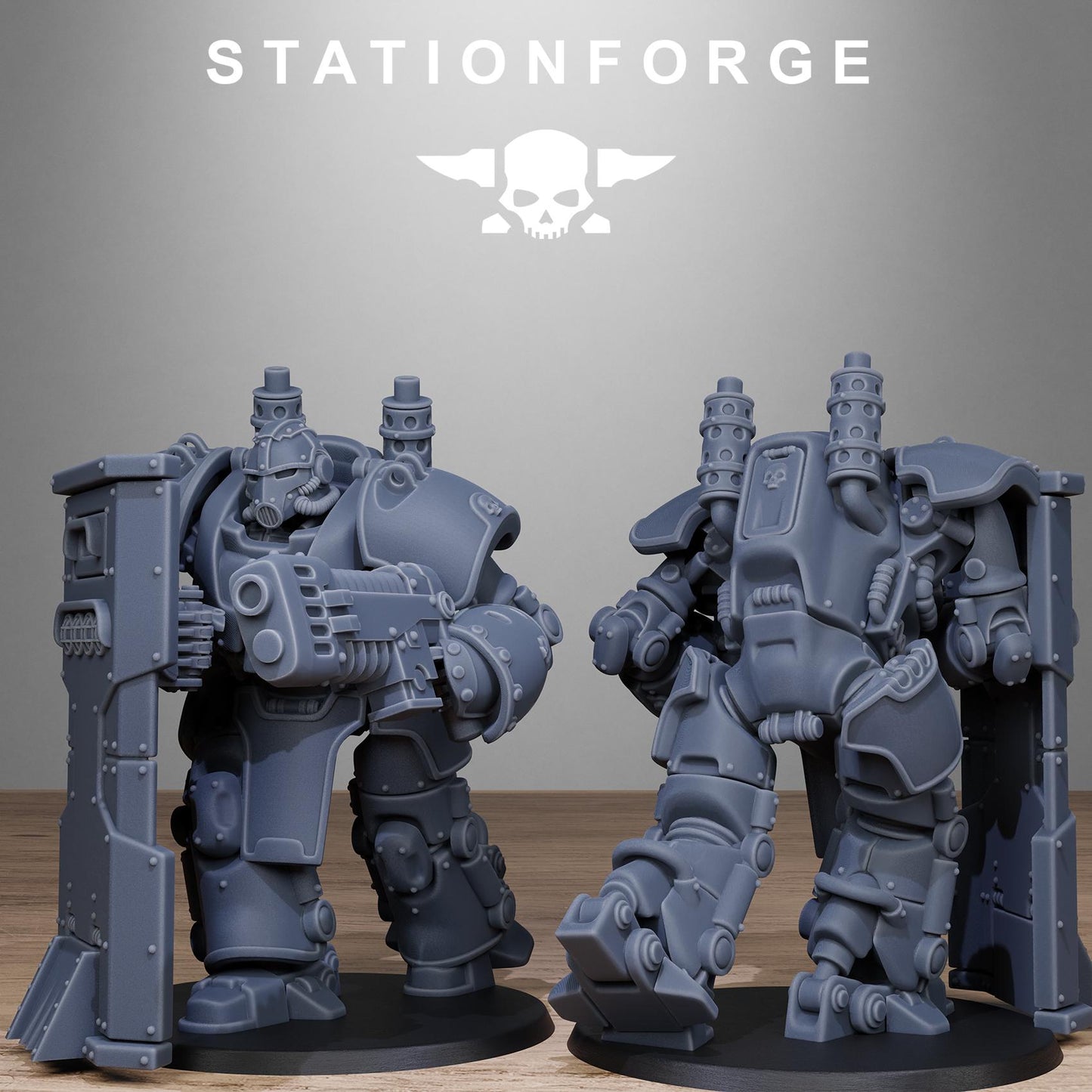 Station Forge GrimGuard Power Armor 3d printed proxie Wargames big boys