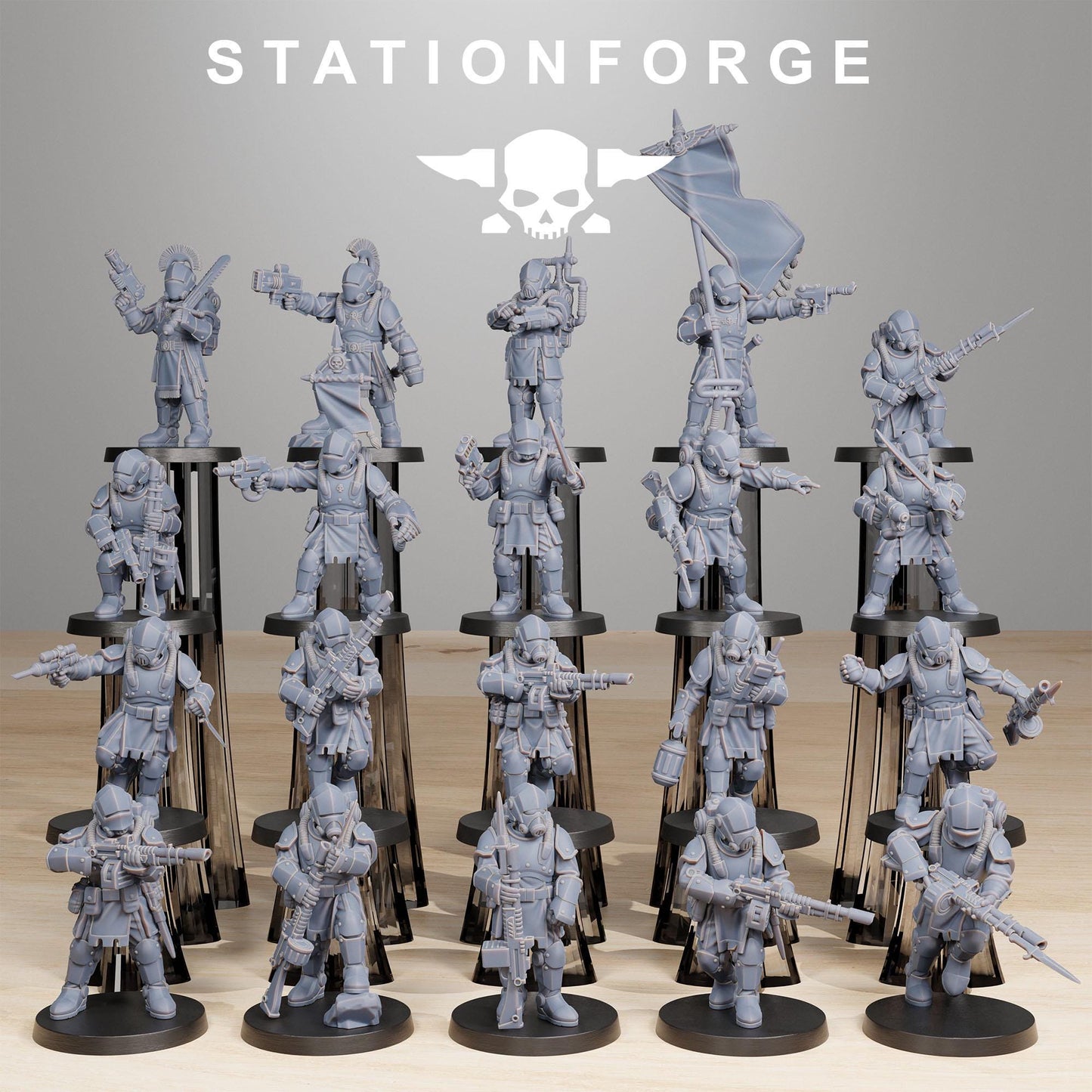 Station Forge RoyalGuard Infantry 2 3d printed proxie Wargames