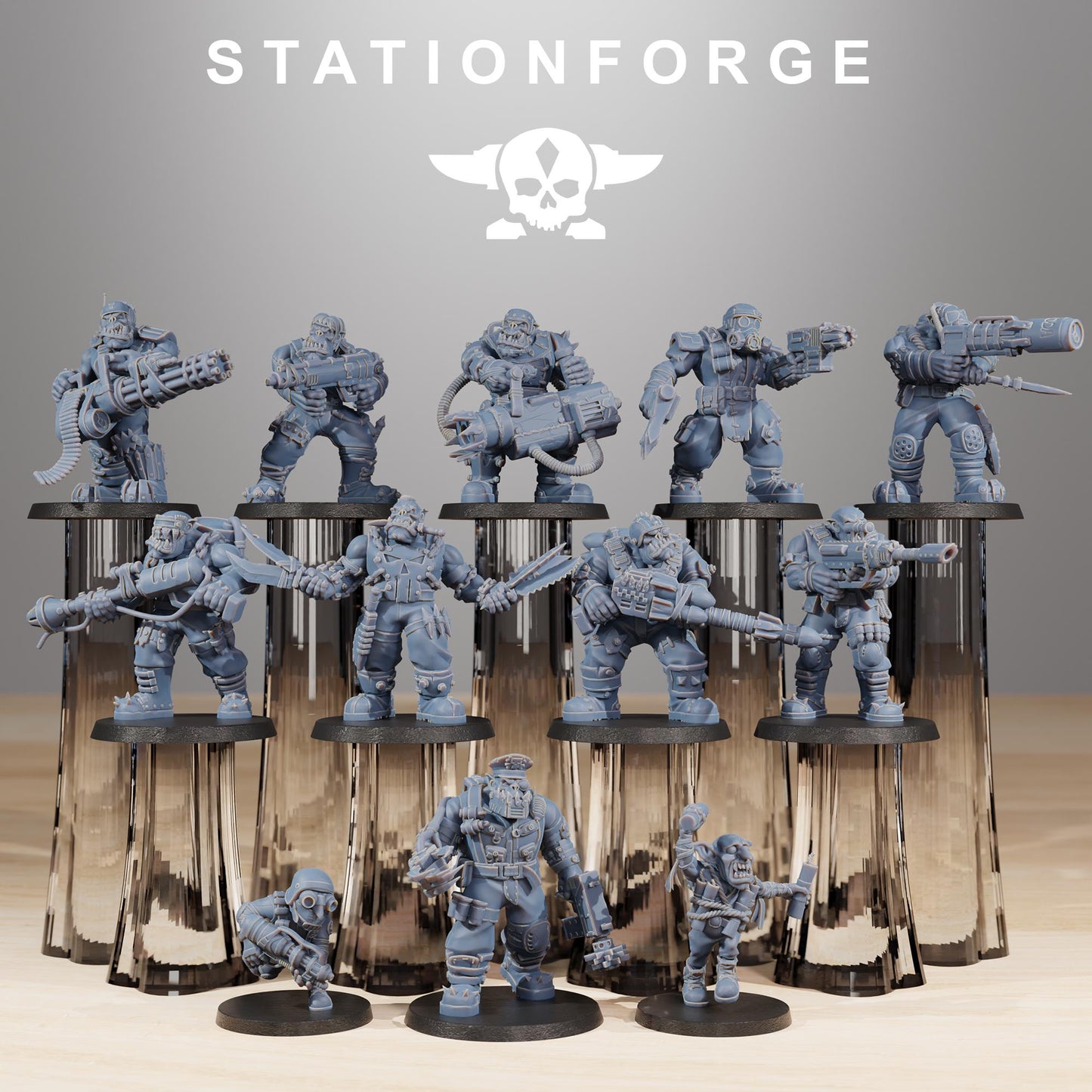 Station Forge Orkaz_Skillers_ 3d printed proxie Wargames