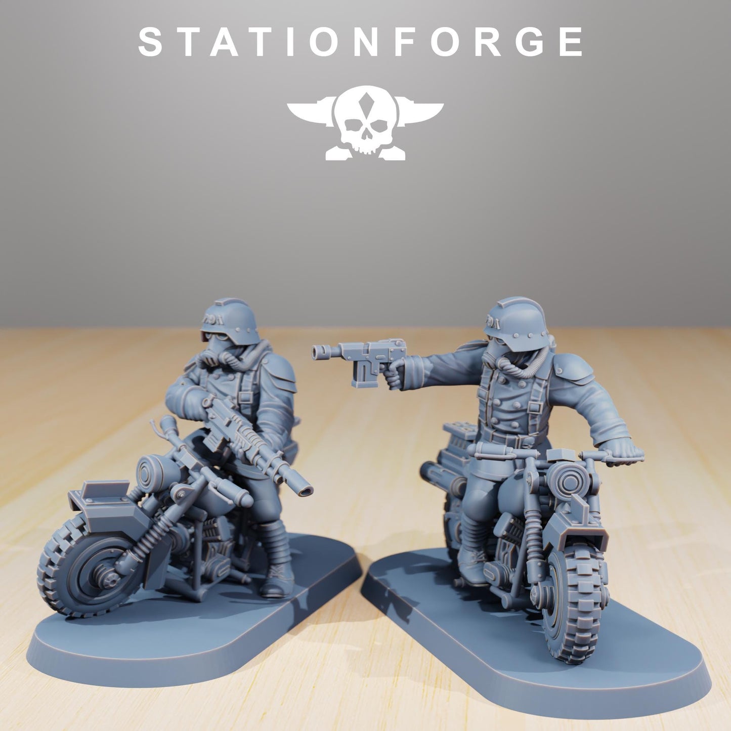 Station Forge GrimGuard Death Bikers  3d printed proxie Wargames
