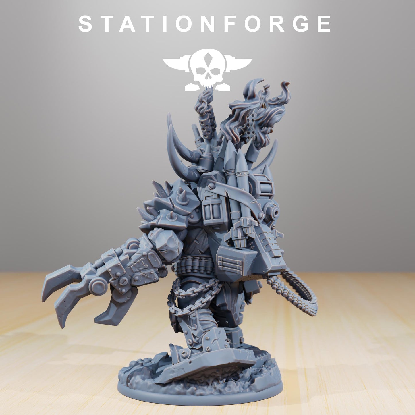 Station Forge Orkaz_Grand_Nutta v2 minitures  Tabletop RPG Wargaming custom weapon choice now available