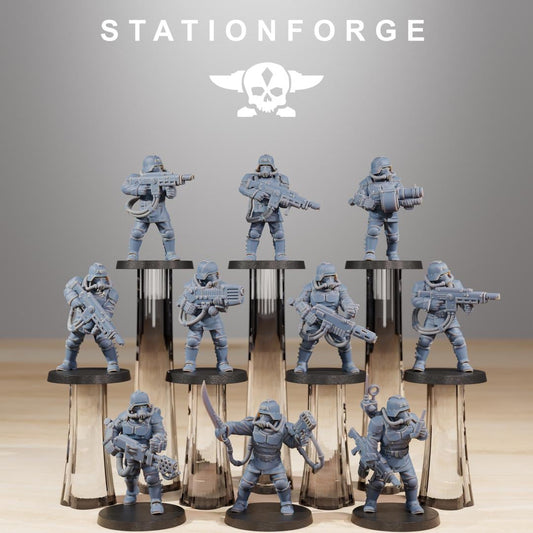 Station Forge Grimguard Commandos 3d printed proxie Wargames