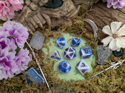 Archaic Dark Blue Dice Set