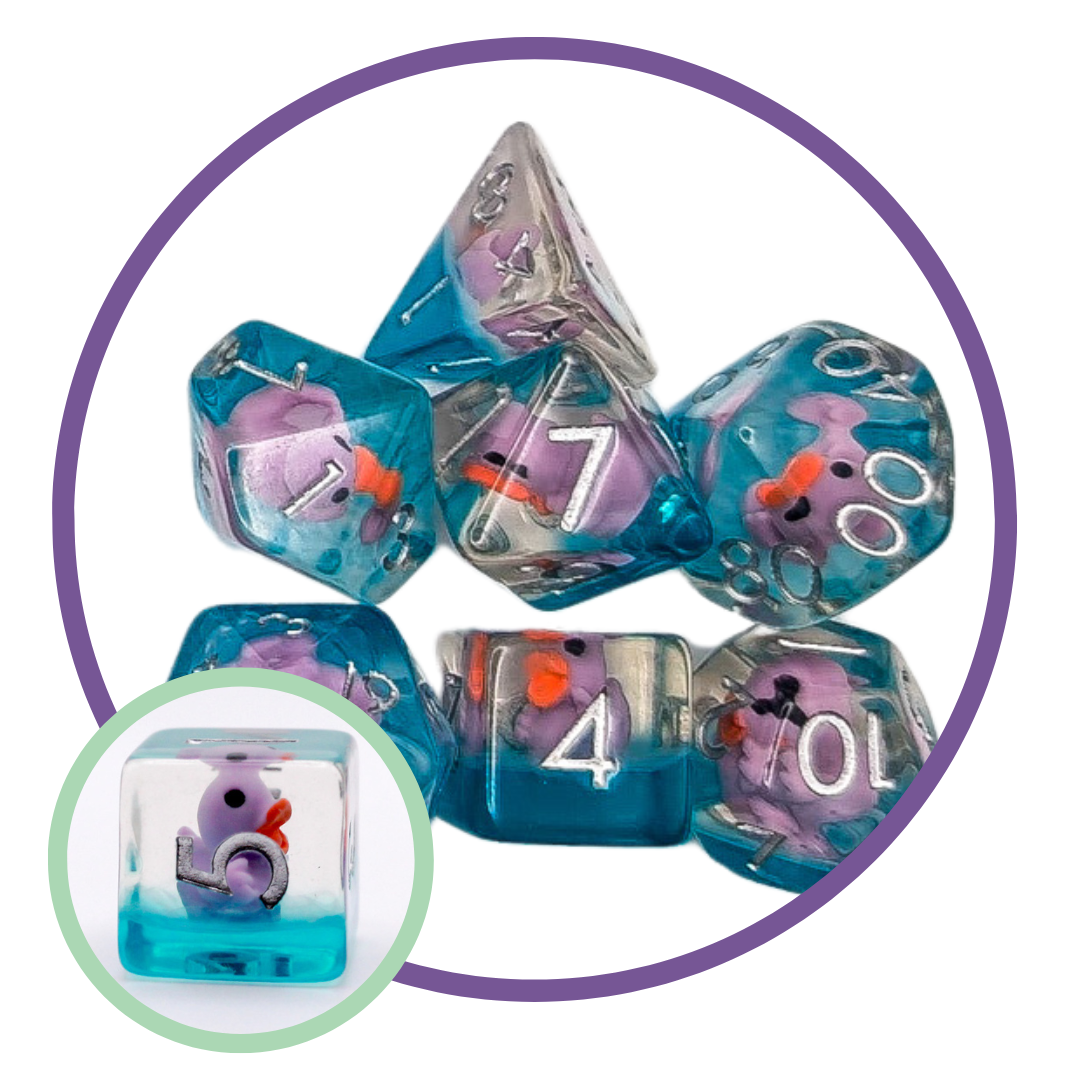 Purple Duck Inclusion Dice Set
