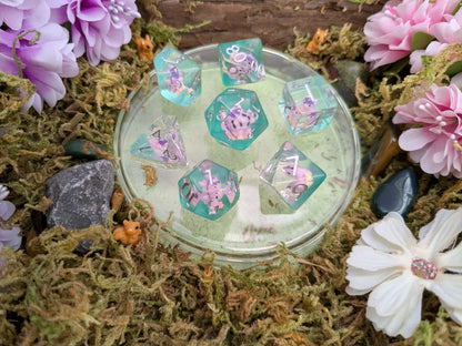 Purple Unicorn Inclusion Dice Set