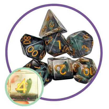 Brontosaurus Inclusion Dice Set