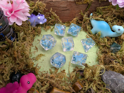 Blue Raptor Inclusion Dice Set