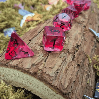 Fire Dragon Eye Inclusion Dice Set
