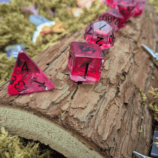 Fire Dragon Eye Inclusion Dice Set