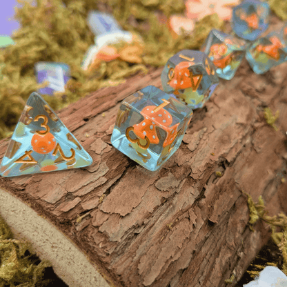 Orange Capped Mushrooms Inclusion Dice Set
