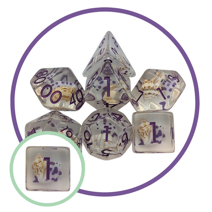 Seashells Inclusion Dice Set