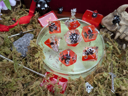 Little Devil Orange Tiefling dice