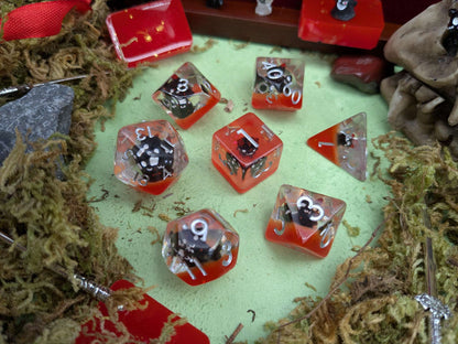 Little Devil Orange Tiefling dice