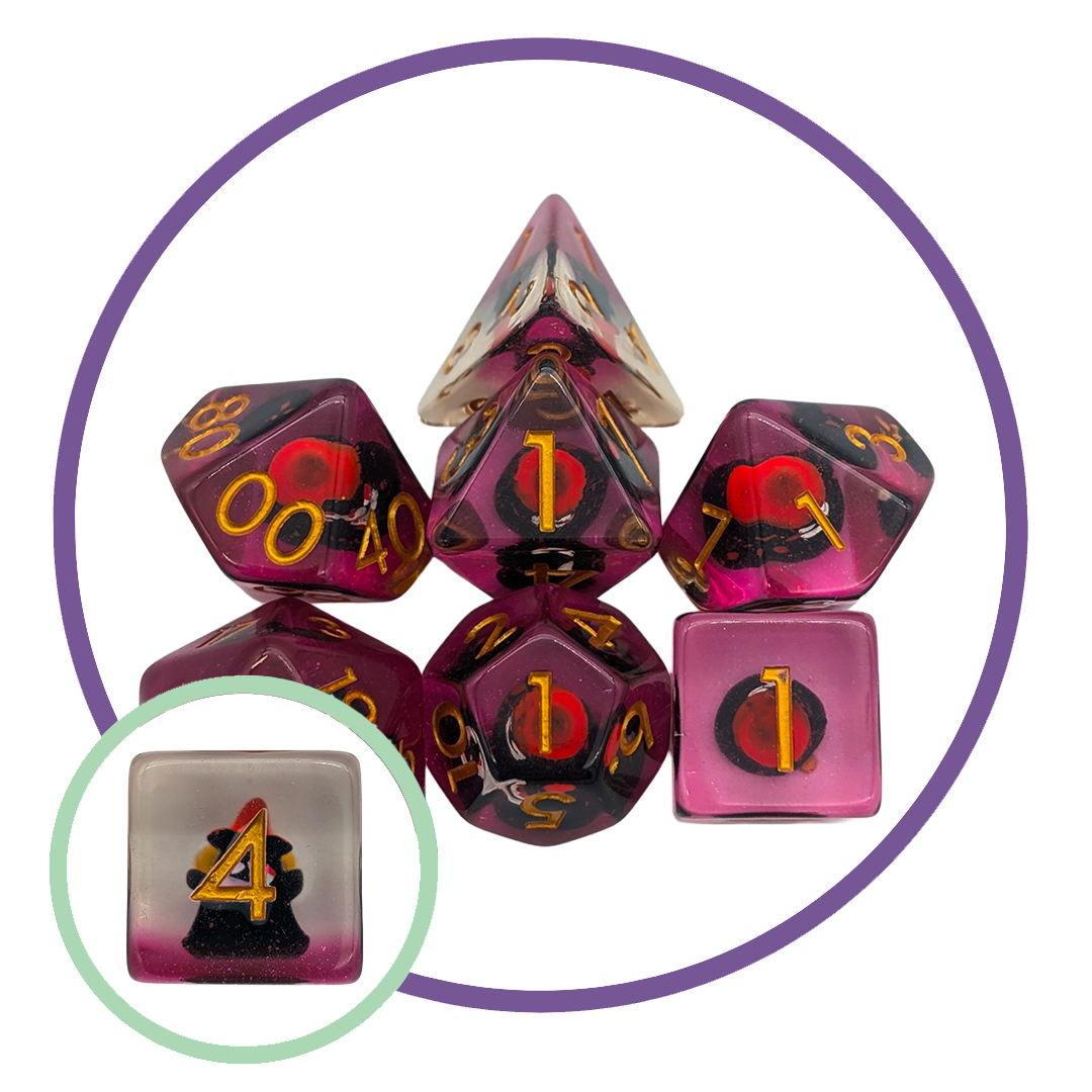 Black Ghost Inclusion Dice Set