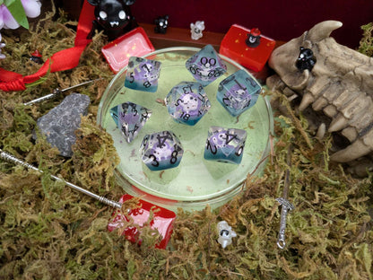 Purple Grim Reaper Dice Set