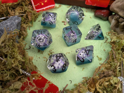 Purple Grim Reaper Dice Set
