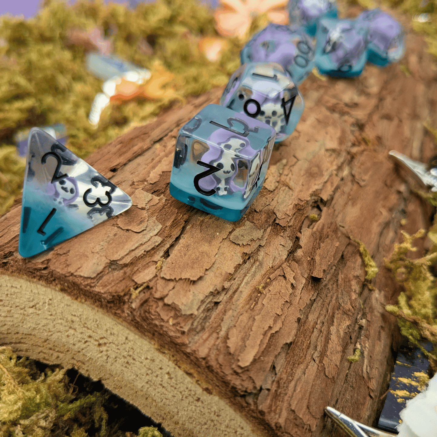 Purple Grim Reaper Dice Set