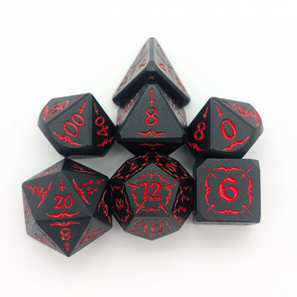 Hellish Rebuke | Black & Red Metal Arcana Dice Set