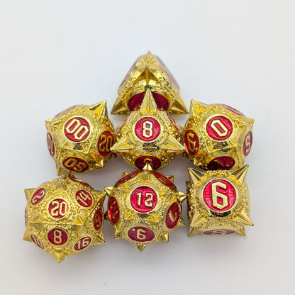 Radiant Reckoning | Caltrop Metal Dice Set