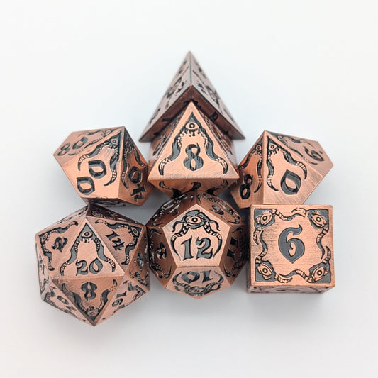 Relics of The Deep | Metal Eldritch dice set