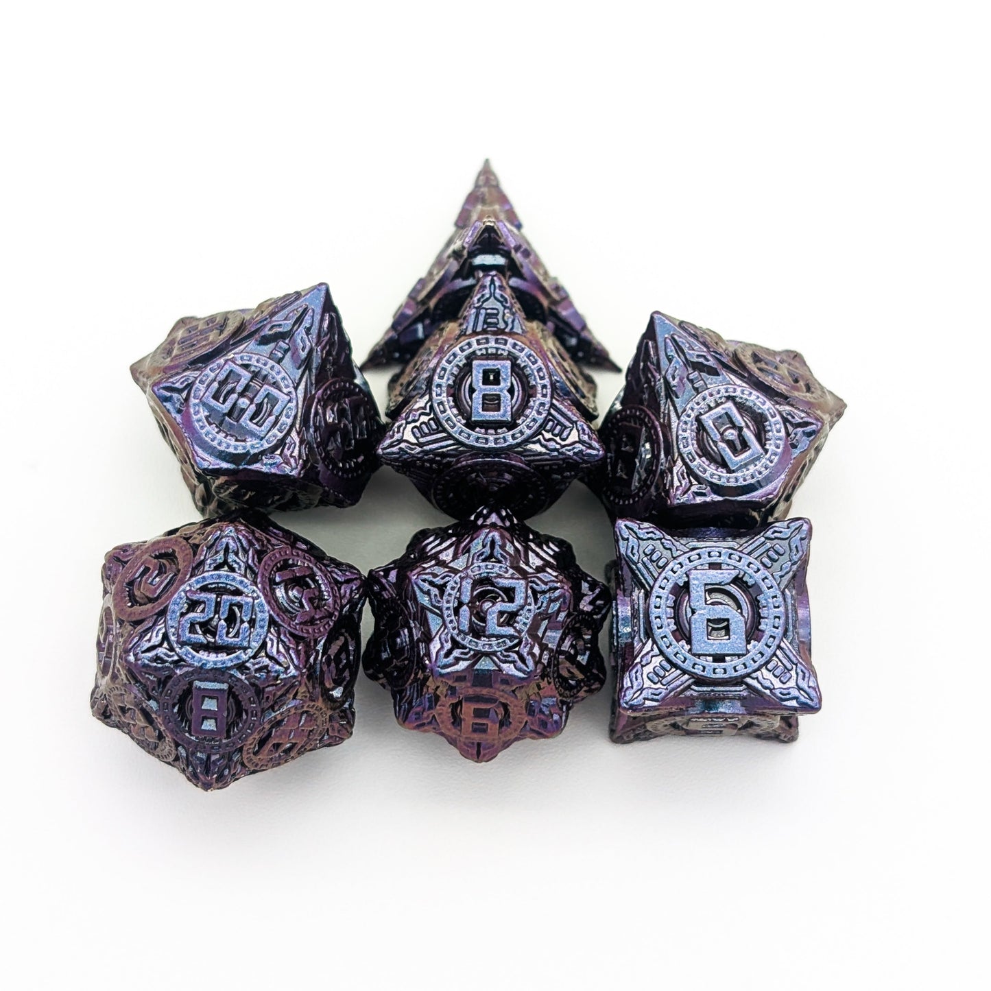 Engine Petrol Metal Core Dice Set