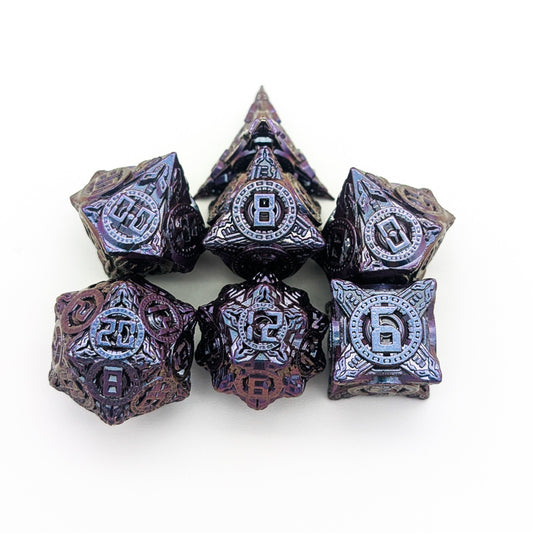 Engine Petrol Metal Core Dice Set