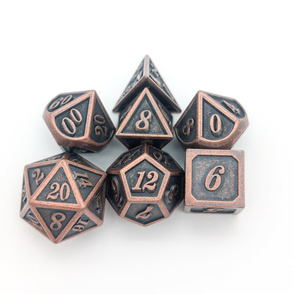 Full Bronze Metal Dice Set