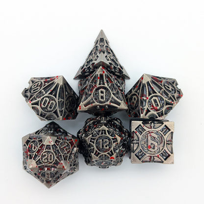 Point Splatter Metal Core Dice Set