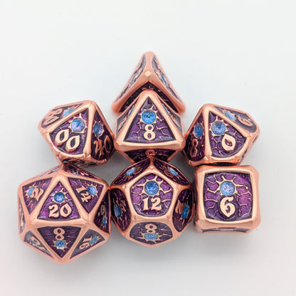 Royal Plum Metal Core Dice Set