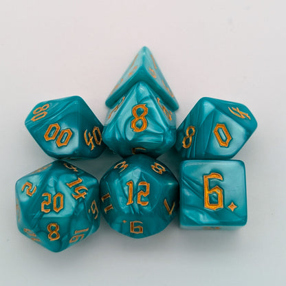 Turquoise Mist Dice Set