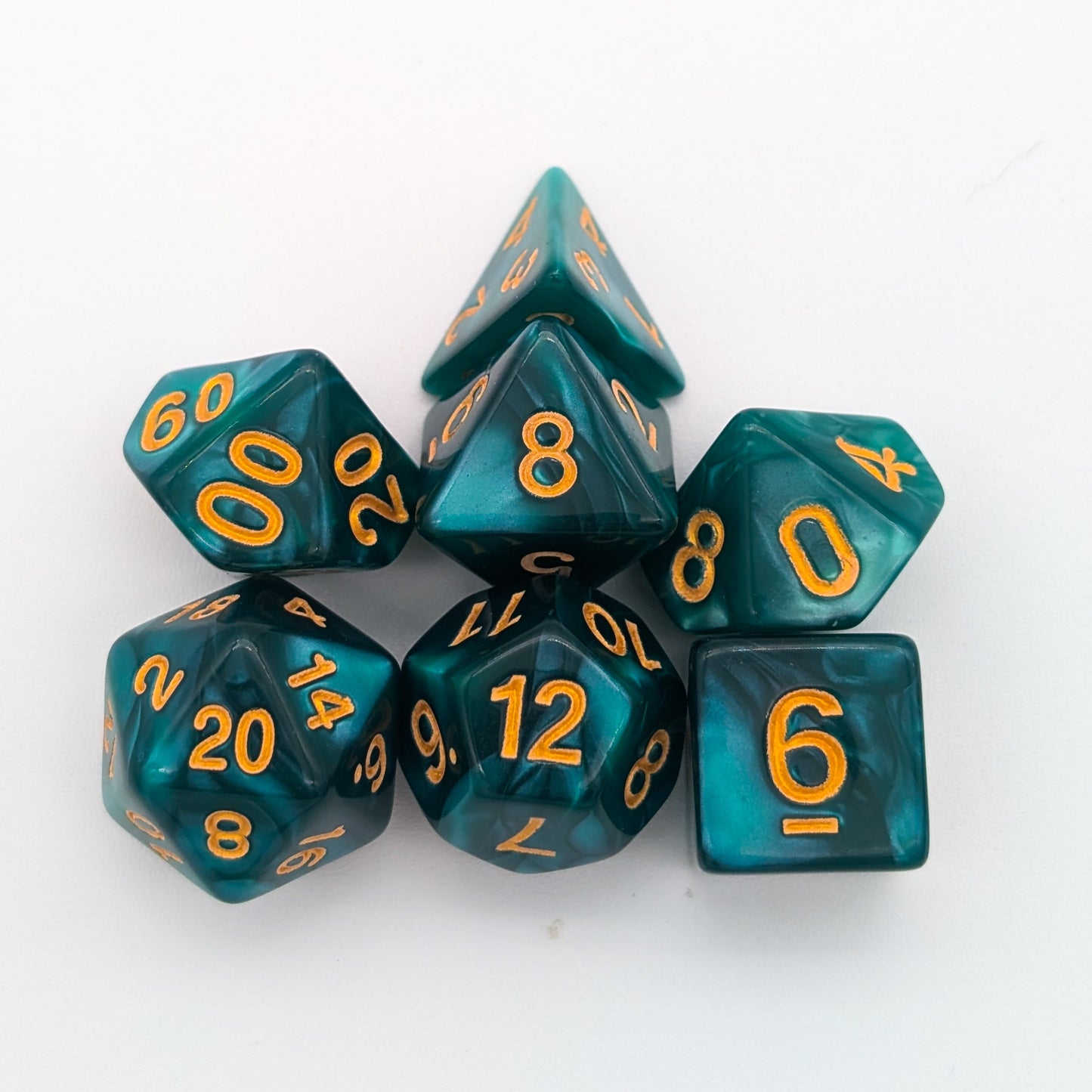 Pearl Jade Green  Dice Set