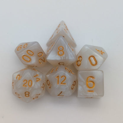 Pearl White Dice Set