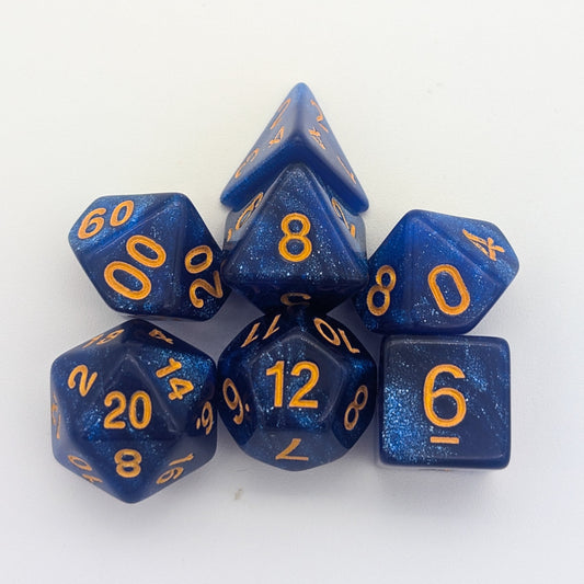 Royal Blue Shimmer Dice