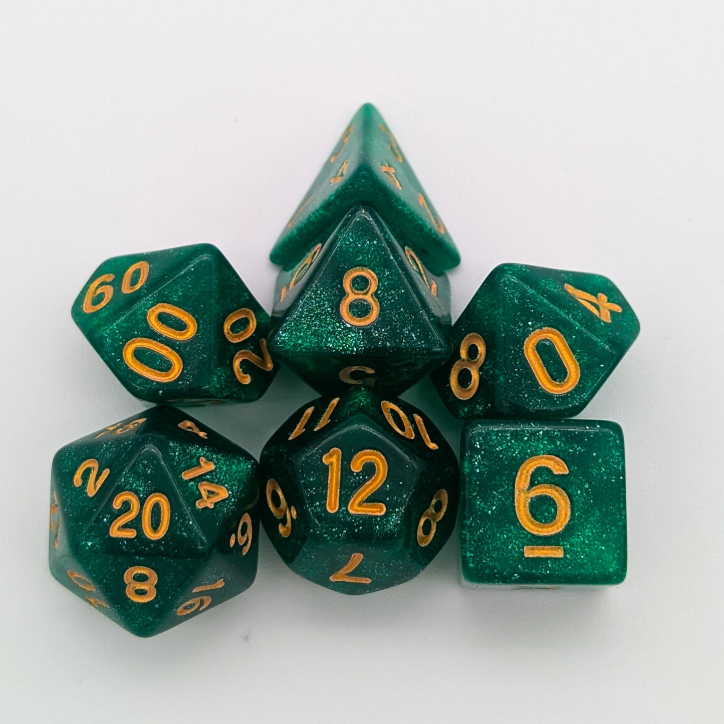 Shimmer Shamrock Dice Set
