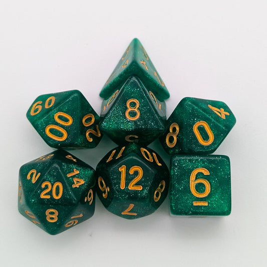 Shimmer Shamrock Dice Set