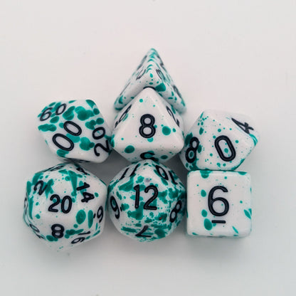 Splatter Green Dice Set