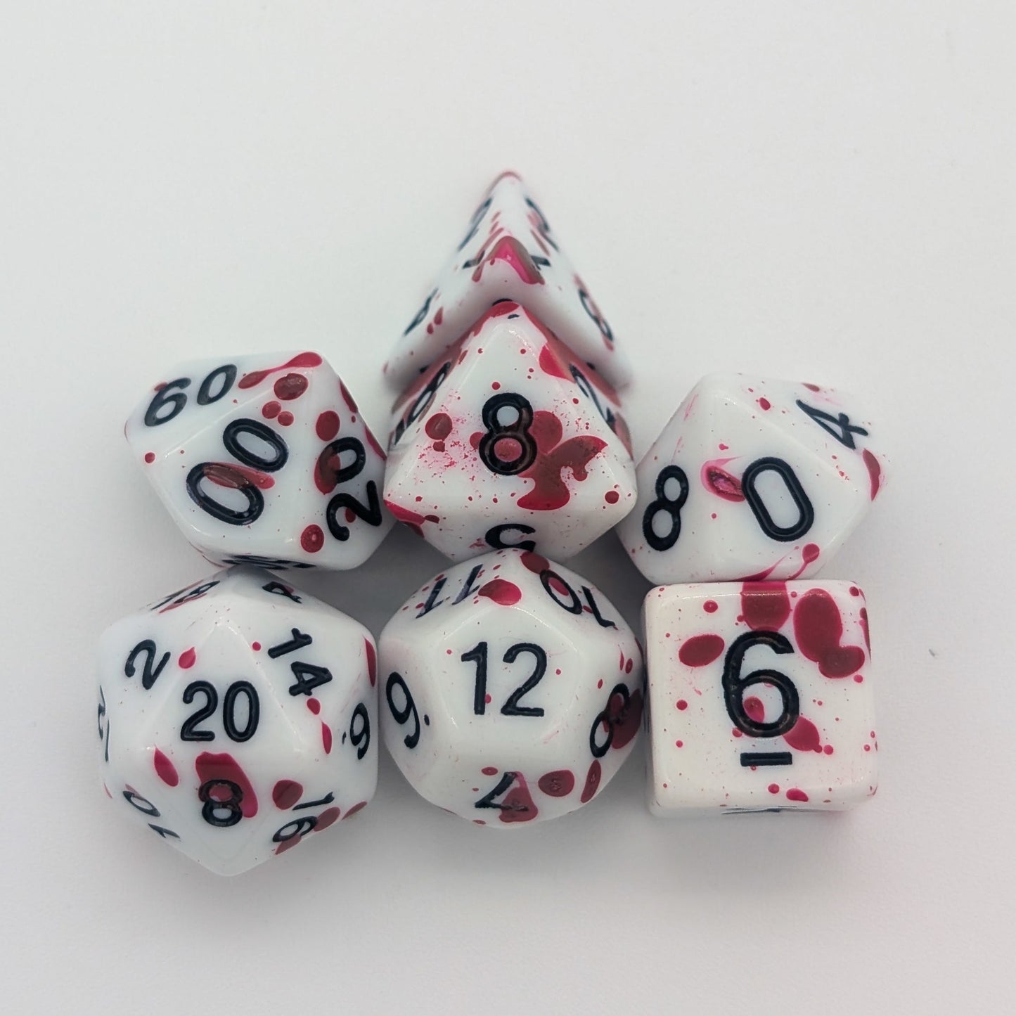 Rouge Splatter Dice Set