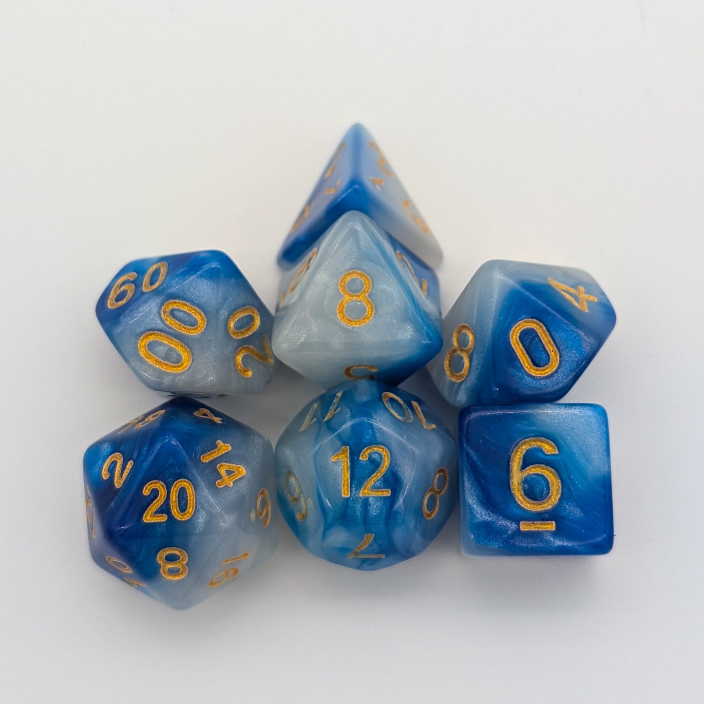 Two Tone Sea Foam Dice Set