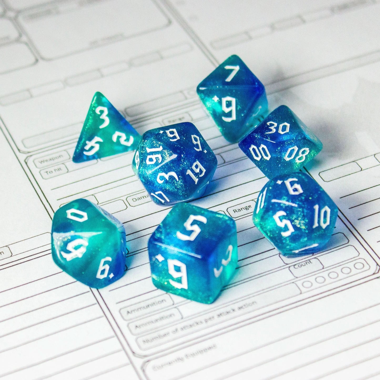 Ocean Fog Dice Set
