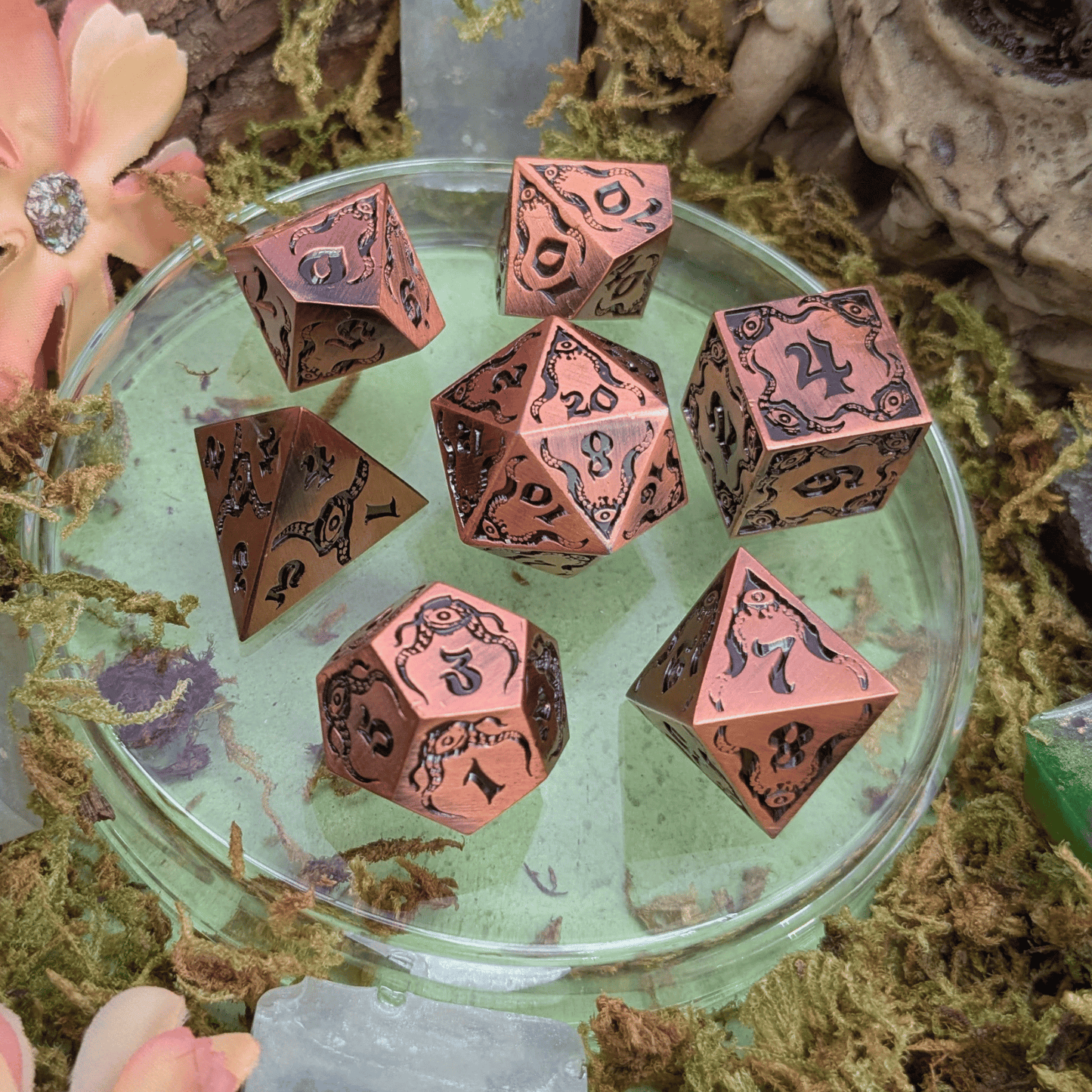 Relics of The Deep | Metal Eldritch dice set