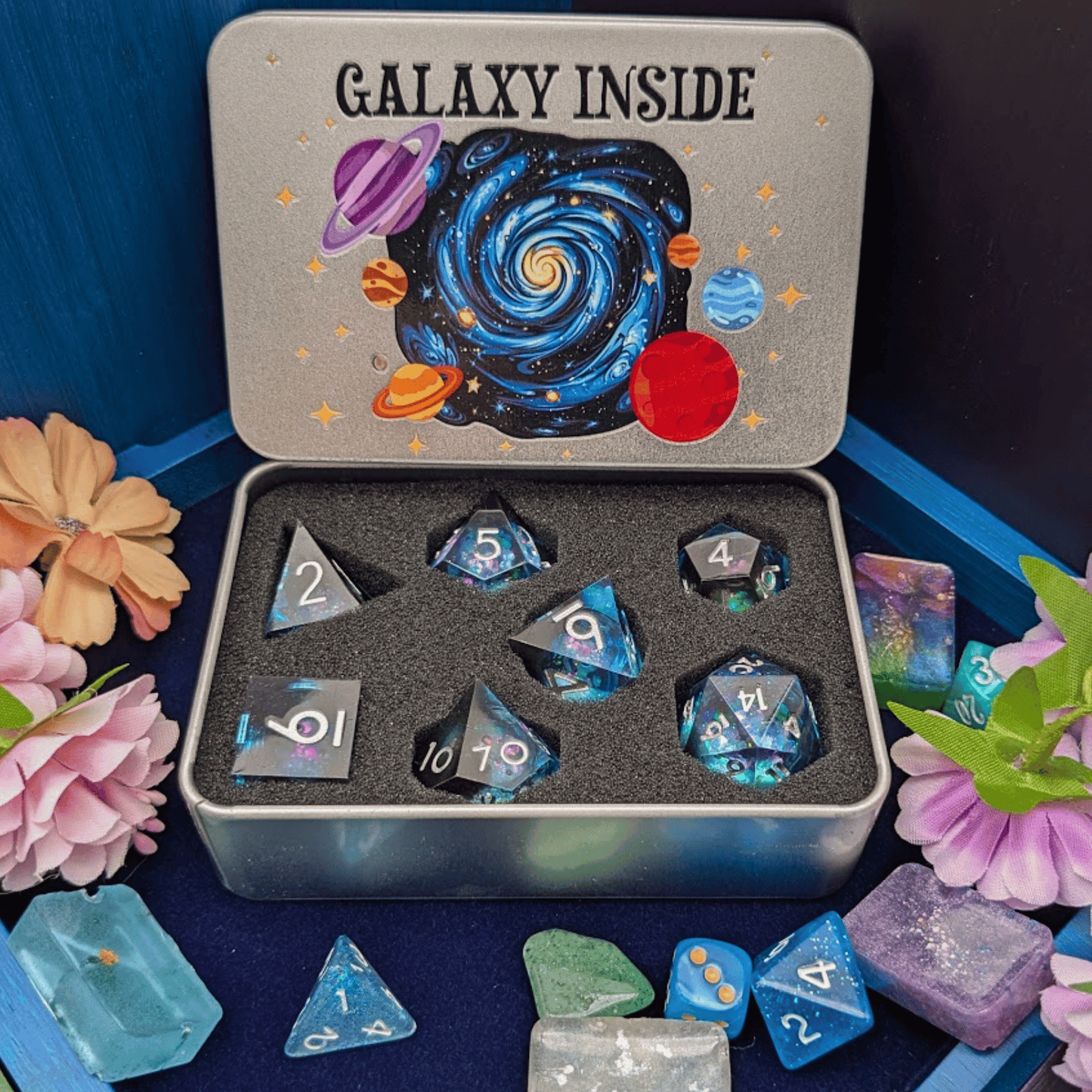 Galaxy Dice Tin