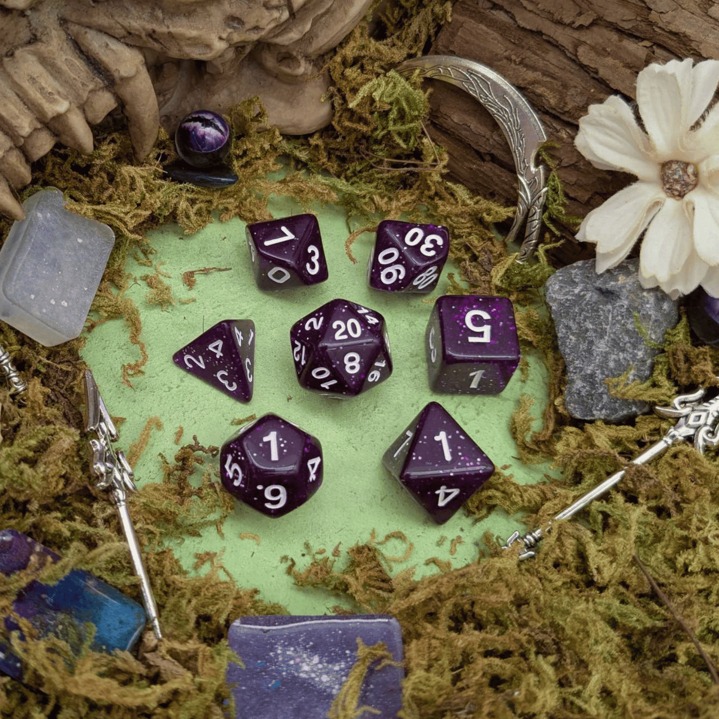 Plum Purple Shimmer Dice