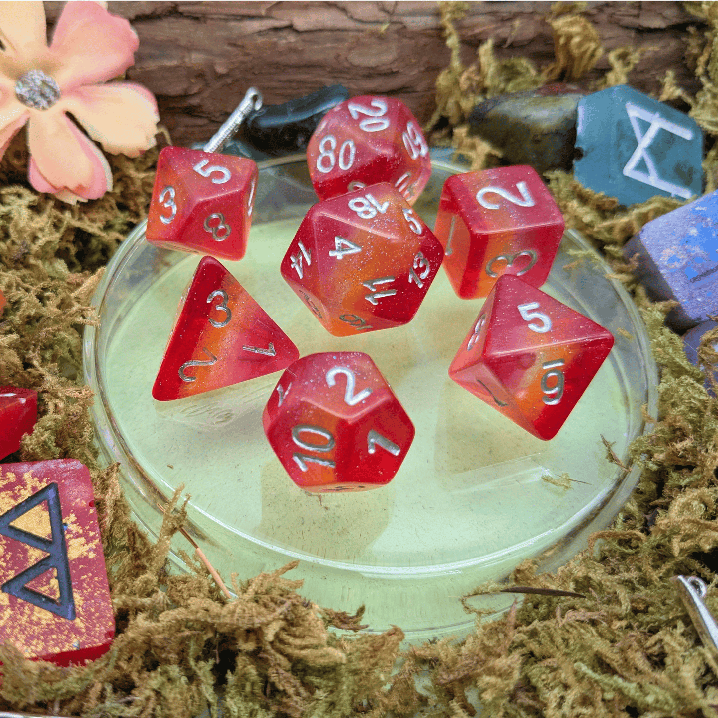 Lesbian Pride Flag Dice Seet