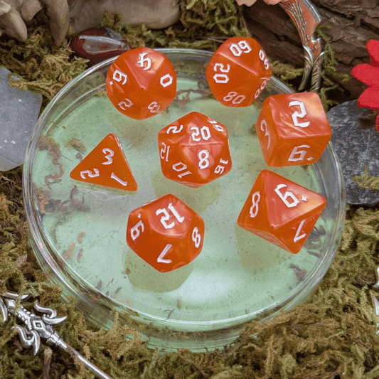 Orange Mist Dice Set