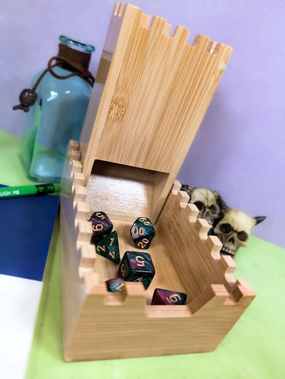 Wooden Dice Tower | Magnetic and Portable