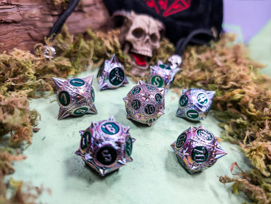 Shards of Eclipse | Metal Caltrops Dice Set