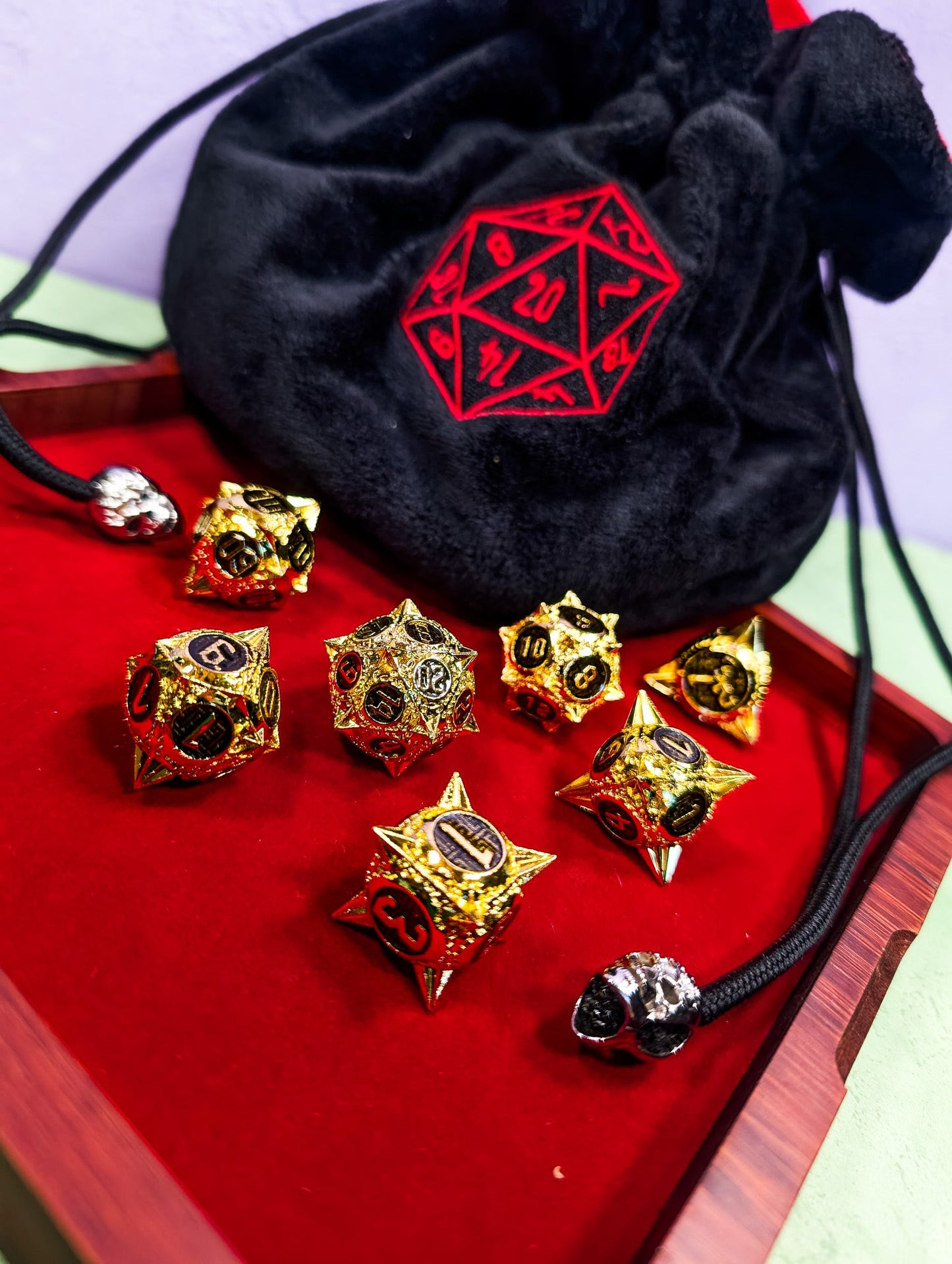 Divine Judgement | Caltrops Metal Dice Set